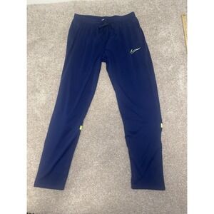Nike Track Athletic Pant Men Size M (31x28) Blue/Green Gym Workout Swoosh Adjust